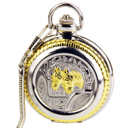 Карманные часы "Ипподромные" кварцевые в хромированном корпусе