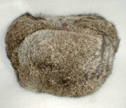 Шапка "Ушанка серо-коричневый кролик" 