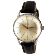 Часы "Полет" конца 60-х годов СССР серебристые в хромированном корпусе 