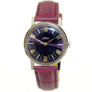 Часы ЗИМ "Ажурные" с сиреневым металлизированным циферблатом