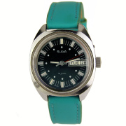 Часы Слава "Морская волна" СССР экспортные в хромированном корпусе