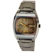 Часы Ракета 80-х годов противоударные с широким стальным браслетом 