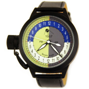 Часы "Спутник СССР"  в водозащитном стальном корпусе с вороненым покрытием